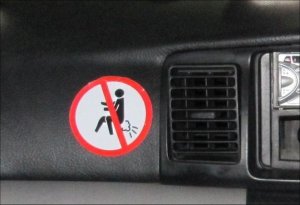 If only I had this sign in the car at the time...